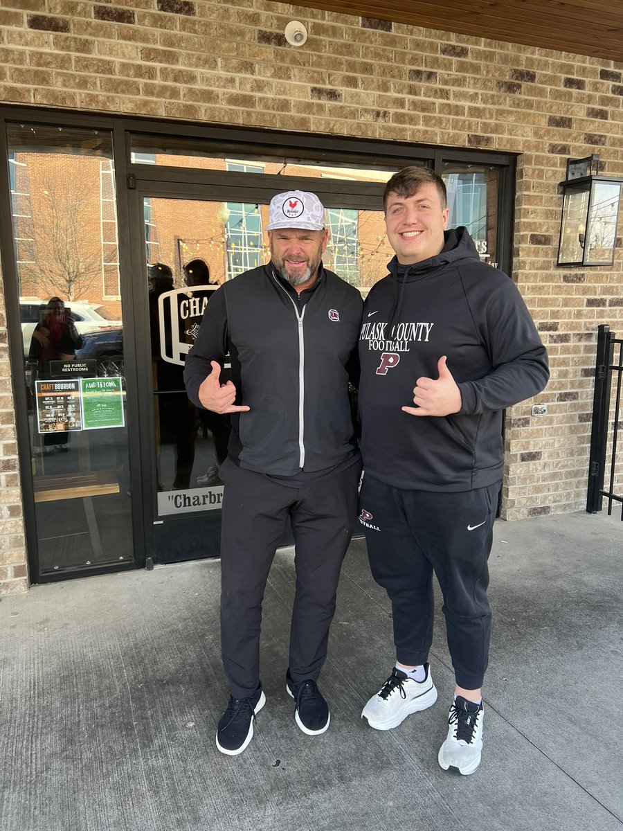 Appreciate <a href="/Coach___Clem/">Randy Clements</a> coming to see me today! Can’t wait to be in Columbia soon! 🤙🏼🤙🏼🤙🏼

<a href="/CoachSBeamer/">Shane Beamer</a> <a href="/SamSerbay/">Serbay</a> <a href="/coachtaburns/">Travis Burns</a> <a href="/kendalbriles/">Kendal Briles</a> <a href="/CoachSElliott/">Shawn Elliott USC</a> <a href="/coachfurrey/">Mike Furrey</a> <a href="/GamecockFB/">South Carolina Football</a>