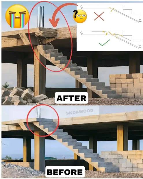 HamerkopBLDRS's tweet photo. 👌🏽BOTTOM BARS (from the slope) along the pitch are required to be bent up and continued as TOP BARS into the landing.
#StructuralEngineering #StaircaseDesign
#ReinforcedConcrete #RCStaircase #RebarDetailing https://t.co/ruZ3uVhWFo