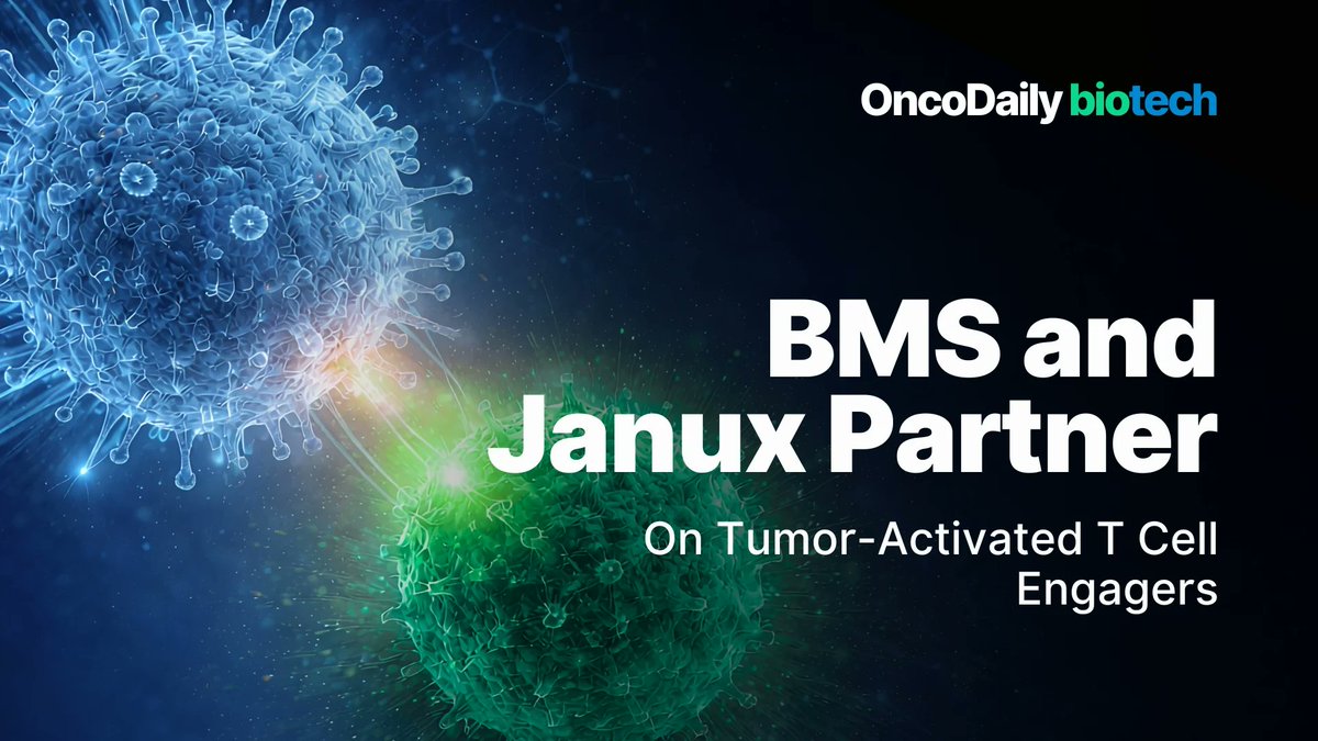 OncoDailyBio's tweet photo. 🚨 Bristol Myers Squibb & Janux partner to develop tumor-activated T cell engagers for solid tumors - aiming to reduce toxicity and unlock TCEs beyond blood cancers.
@bmsnews @januxrx
🔗 https://t.co/lND99a5qpZ
#Biotech #ImmunoOncology #TCellEngagers #OncoDaily https://t.co/rZNU7HM7GZ