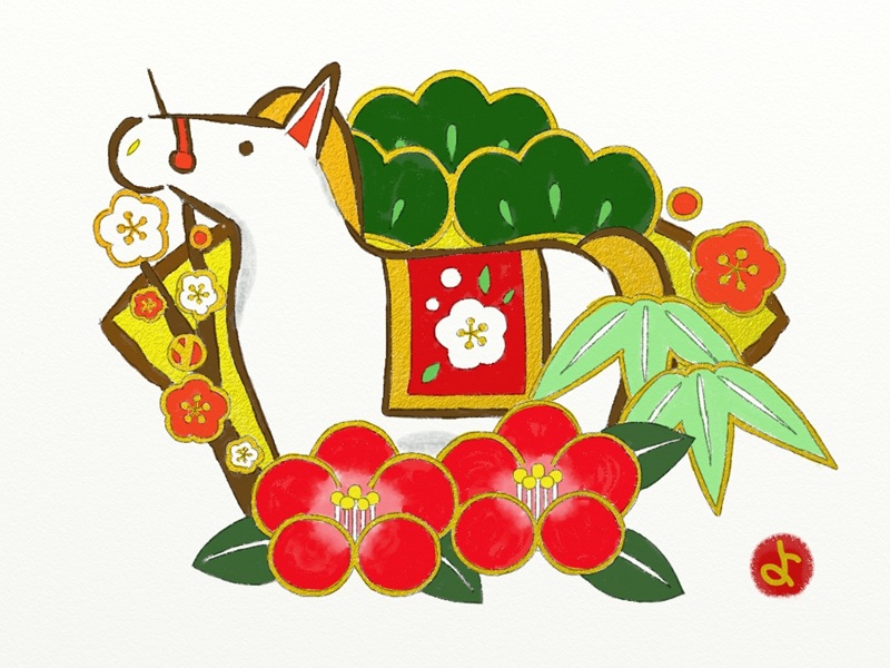 pasoroom's tweet photo. 2026年1月水彩クラス生徒作品①
今年初めての水彩クラス作品は干支の馬（午）です。今年も水彩クラスでは季節を感じていただけるような作品をと考えています。※生徒募集中（無料体験あり）
戸塚：火（第1・3）10:00～12:00
弥生台：木（第2・4）10:15～12:15　金（第2・4）10:15～12:15 #パソルーム https://t.co/iSG43HavSu