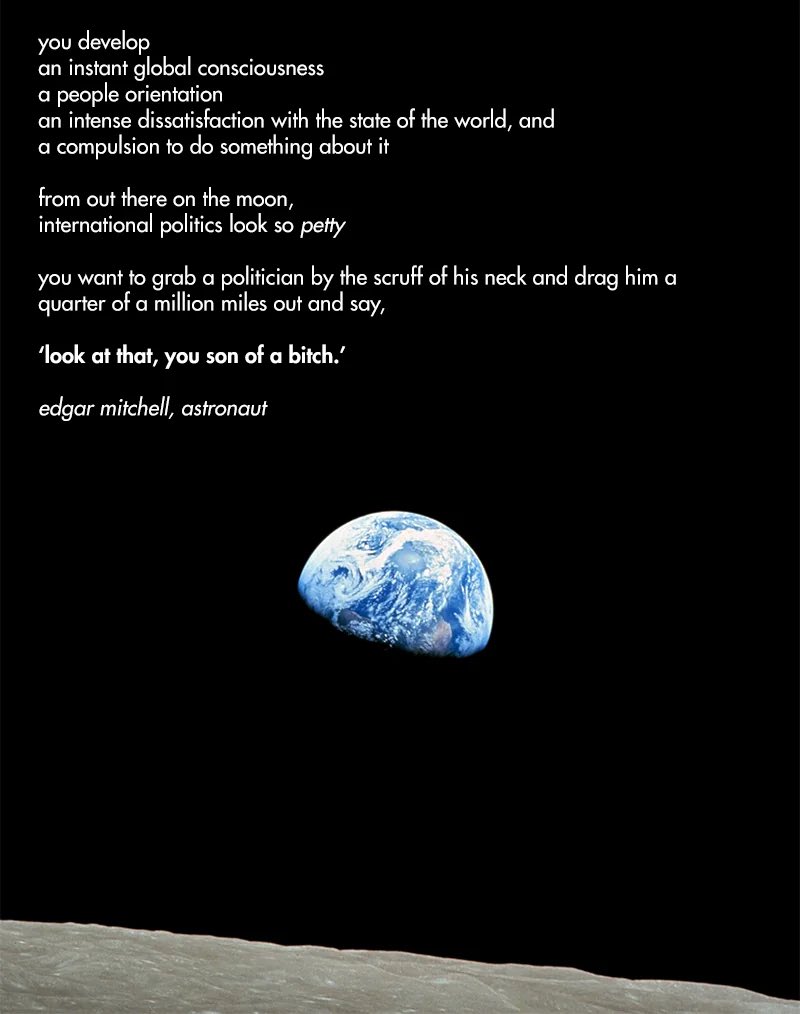 Seems extremely appropriate given the state of World affairs and the fact we are on the brink of returning to the Moon