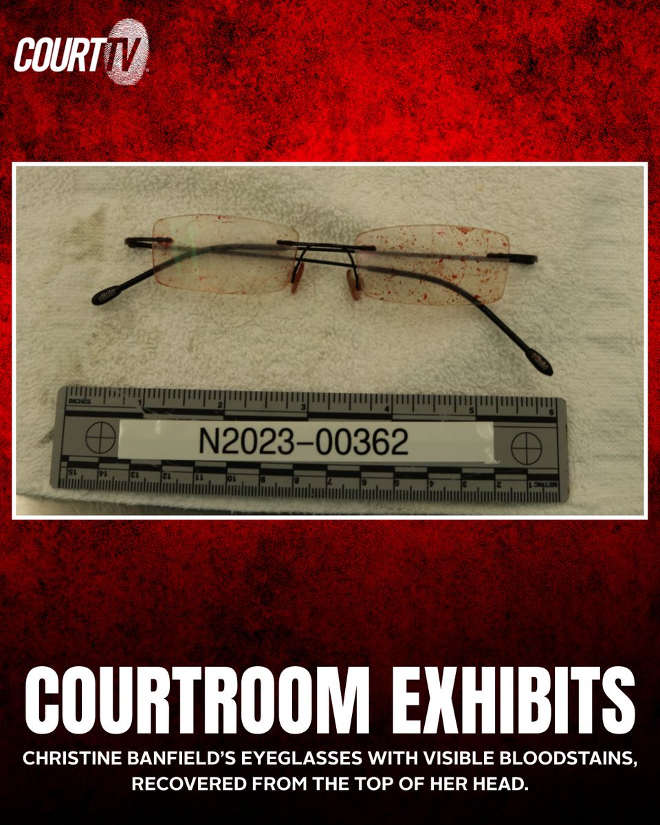 CourtTV's tweet photo. EXHIBITS: Jurors were shown crime scene photos, clothing, personal items, and digital images in the Au Pair Affair Murder Trial.

Alleged double murderer #BrendanBanfield is on trial for plotting a hoax #FetLife meetup with his lover and former au pair, #JulianaMagalhaes, that left his wife, #ChristineBanfield, and #JosephRyan dead.

#CourtTV - See MORE Exhibits HERE: https://t.co/MJT0jIHEkr