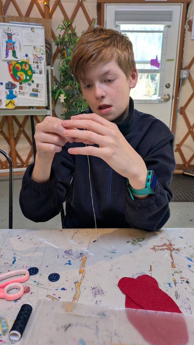 To finish off their first semester of Art at CMA, our Grade 7 students learned hand-sewing by creating their own stuffie creatures. So much focus, commitment, and pride as their stuffies came to life. They should be very proud of their work! #artclass #middleschool #design