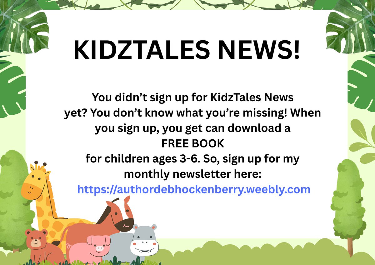 debhockenberry's tweet photo. Sign up today! For your convenience, here's the live link: https://t.co/46NSPSLX8T #DayCareCenters #HomeDayCareCenters #ChildrensWriting #FreeChildrensBook #ParentsAndChildren #GrandparentsAndChildren https://t.co/eZ1y7goYY3