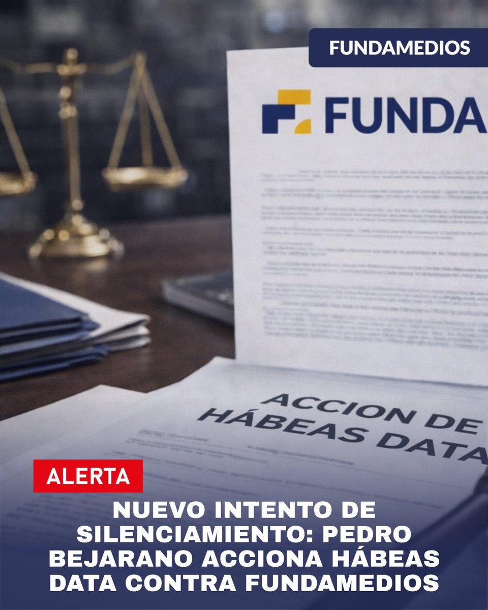 FUNDAMEDIOS's tweet image. 🚨 #ALERTA | Fundamedios fue demandada, mediante una acción de hábeas data, por documentar procesos judiciales iniciados contra medios de comunicación.

La demanda replica casi de forma idéntica las acciones usadas previamente para buscar la eliminación de información de interés…