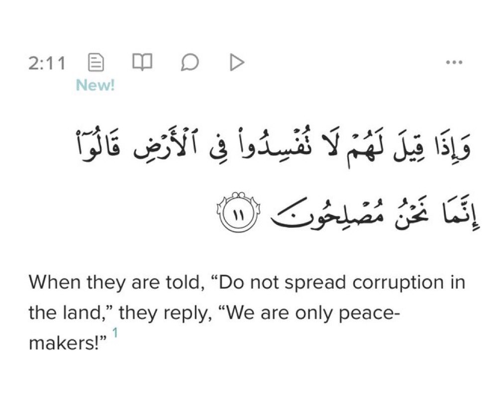 aaolomi's tweet image. “When they are told, ‘Do not spread corruption in the land,’ they reply, ‘We are only peace-makers!’” -Qur’an 2:11