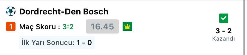 analysisdays's tweet image. 🎯 Dordrecht - Den Bosch Skor Tahmini Tam İsabet!

Maç tam beklediğimiz gibi 3-2 bitti, yapay zeka bir kez daha noktayı koydu! 🏁 Hem skor tahmini hem de gol seçenekleri yine yanıltmadı. ✅
📊 Analiz Sonucu:

Skor Tahmini: 3-2 ✅

Tercih: İlk Yarı 0.5 Üst &amp;amp; Maç Geneli 1.5 Üst