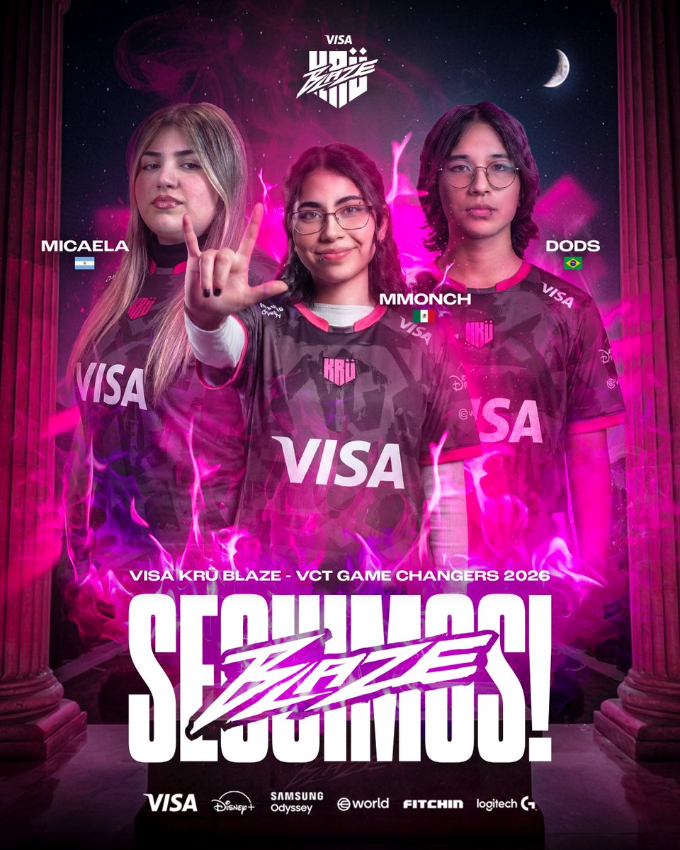 2025 FUE HISTÓRICO. 2026 SERÁ INCLUSO MEJOR!

Ya todos las conocen pero saluden al trio que nos seguirá representando en este #VCTGameChangers:

🩷🇧🇷 <a href="/dodsvlr/">KRÜ dods+</a>
🩷🇲🇽 <a href="/MonkiMonch/">KRÜ mmønch</a>
🩷🇦🇷 <a href="/MicaFerreyra07/">KRÜ micaela ⚡️</a>

Que lindo es seguir viéndolas vistiendo nuestros colores! 🤟
