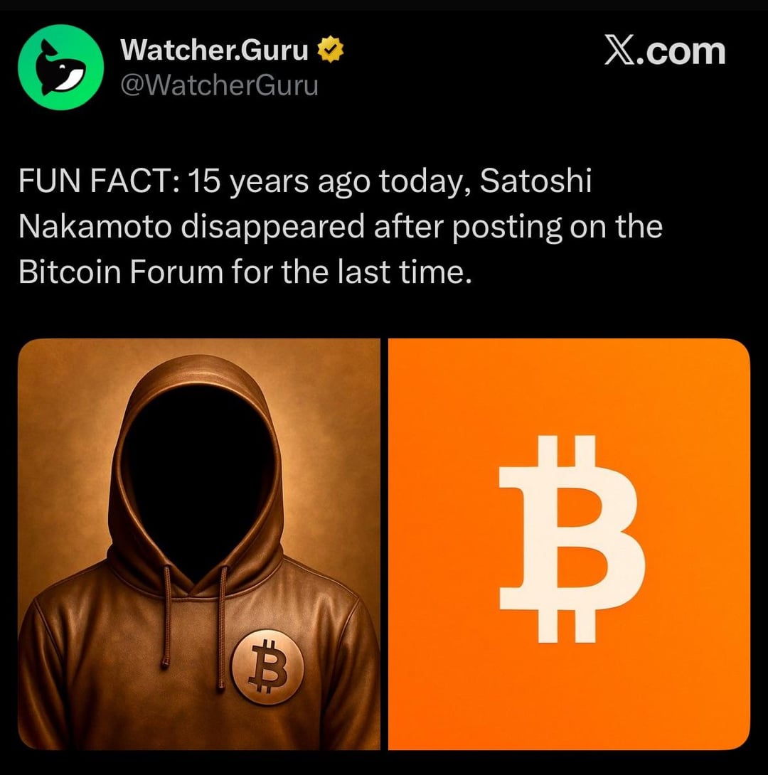 Satoshi Nakamoto made his final post on the Bitcoin forum — and then  disappeared. No interviews. No spotlight. No movement of his coins. Yet  Bitcoin is stronger than ever. From an anonymous
