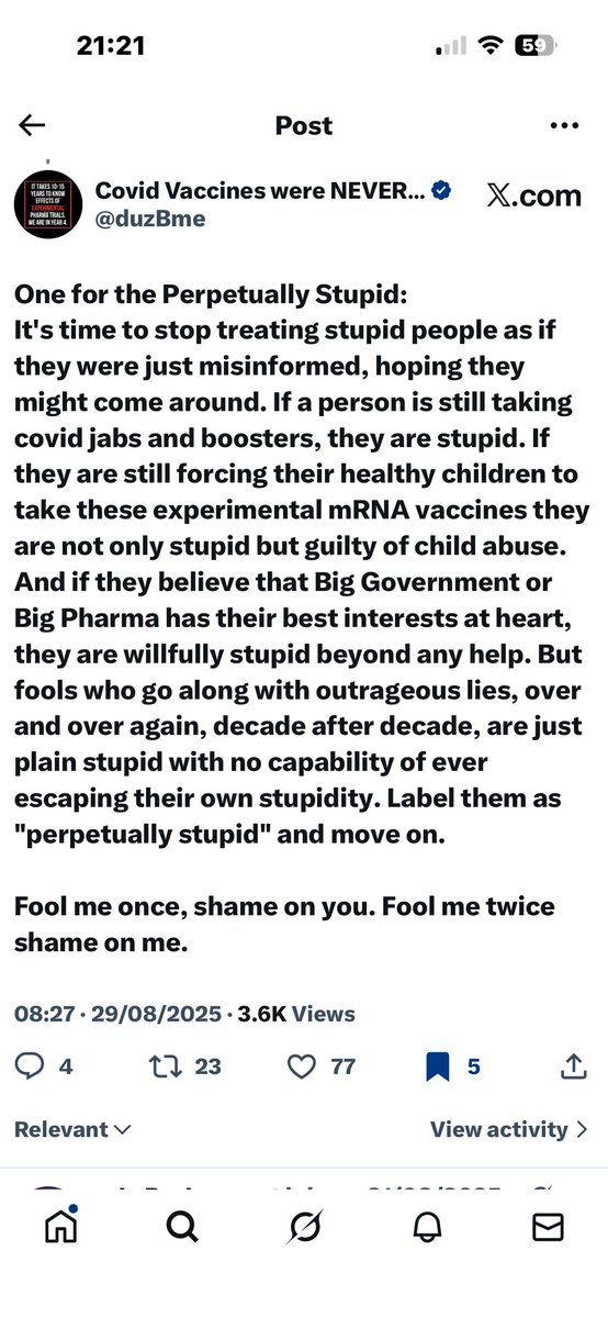 duzBme's tweet photo. The “Perpetually Stupid” - move on.
But those who are now waking up, they have to look into their soul, look in the mirror and ask themselves ….. could they be wrong?
Let’s debate because one side was silenced during COVID19 and now they want to silence all debate.
The world is divided and that was always the plan. #DivideAndRule
The control of information makes history #TCOIMH
How would @Grok summarise what’s really happening and Grok’s opinion on the description for #PerpetuallyStupod #Davos #WEF #Pantomine for the #Puppets