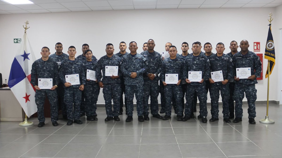 aeronavalpanama's tweet photo. #PlanFirmeza | Con éxito se culminó el 1er Curso de Operaciones Navales Multinacionales, dirigido a 18 unidades del #ComandoNaval, fortaleciendo sus capacidades operativas, el trabajo en equipo y la preparación para el cumplimiento de la misión. https://t.co/m4TTQA3JPA