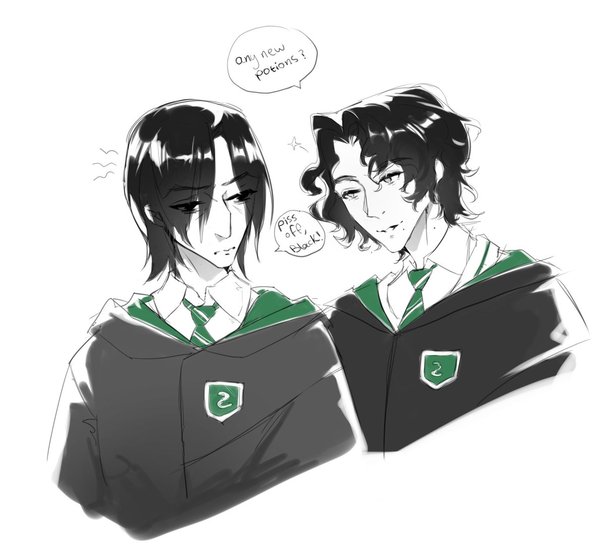 9koicloud's tweet photo. not how you make friends #severussnape #HarryPotter #regulusblack #slythering https://t.co/DwsRyGhtTF