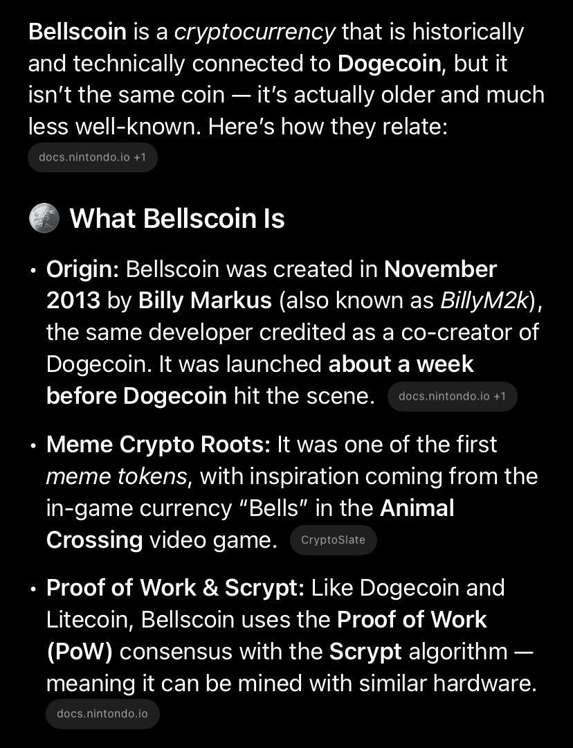 This one will do crazy things sooner or later

$BELLS

Currently on 4 mil market cap

Created on a 28 day, as I believe in #Numerology

<a href="/BillyM2k/">Shibetoshi Nakamoto</a> 🔔🎊

$BELLSUSDT

#Bellscoin #doge #memecoin