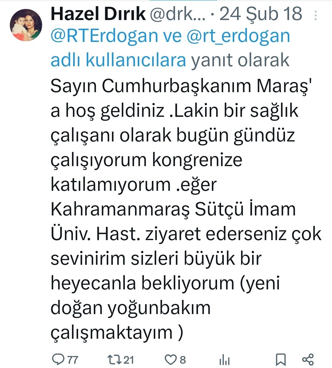 Gece gündüz çalışıyormuş!!! Gece gündüz, yeni doğan ünitesinde savunmasız bebeklere işkence ediyormuş psikopat!
#HazelDırıkBağrıyanık