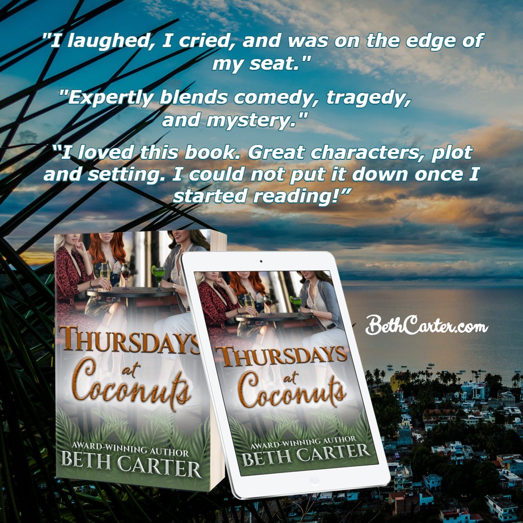 bethcarter007's tweet image. With this massive winter storm, it's the perfect time to dive into a six-book series. Start with THURSDAYS AT COCONUTS. Comps might include a modern Sex &amp;amp; the City, a 2026 Brady Bunch, and add a pinch of My Big Fat Greek Wedding (Italian-Style!) Enjoy best friends Suzy, Hope,…