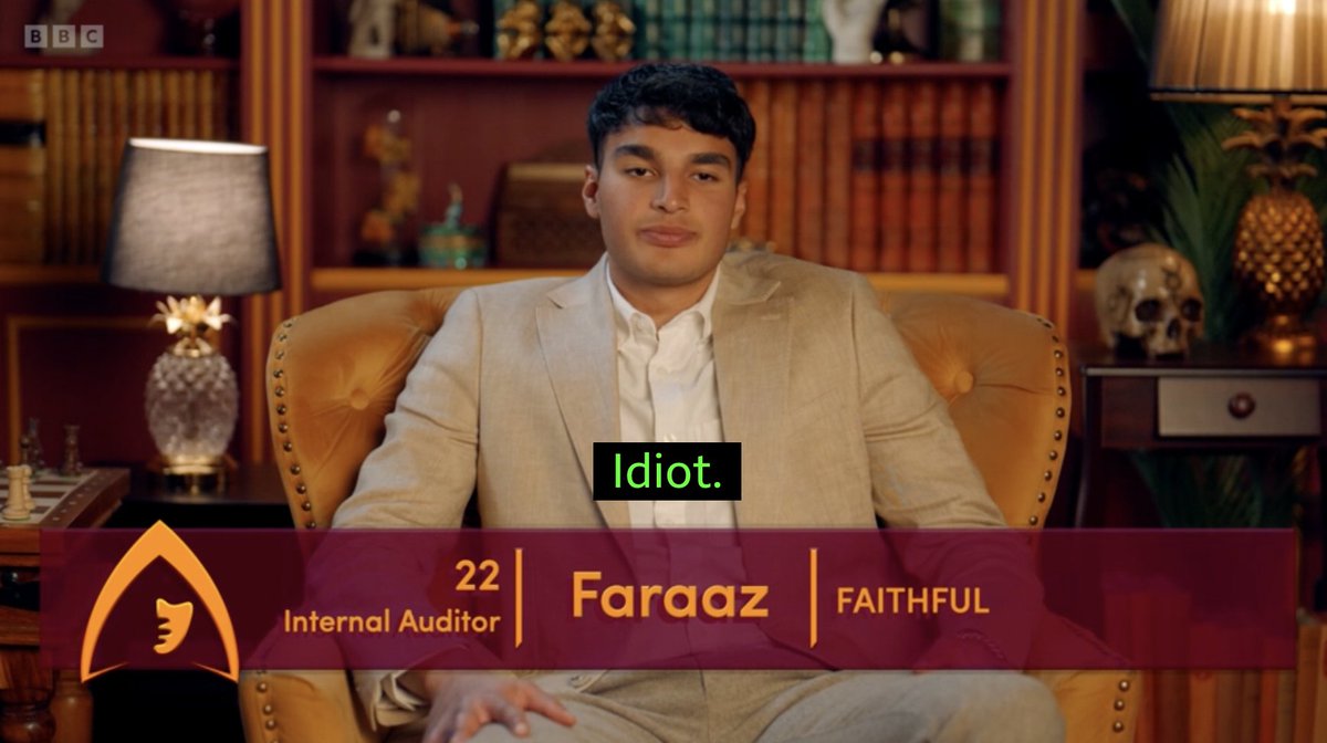 The brutal realisation #TheTraitors