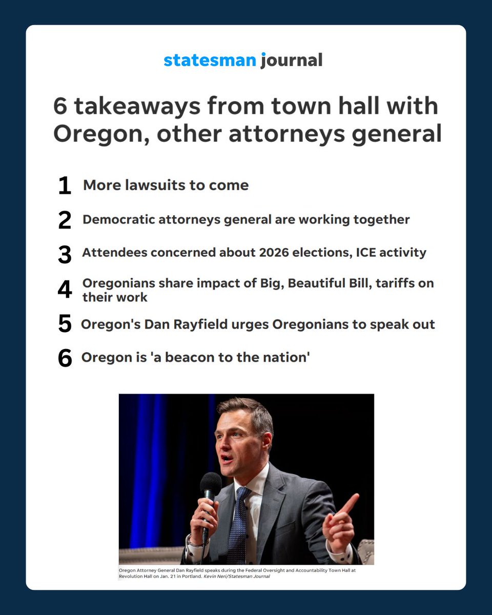 Attorney General Dan Rayfield tweet media