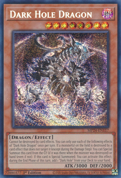 GreyAstray's tweet photo. @zentreya I have Dark Hole Dragon on the field! It cannot be destroyed by card effects! https://t.co/lXoy3F48KR