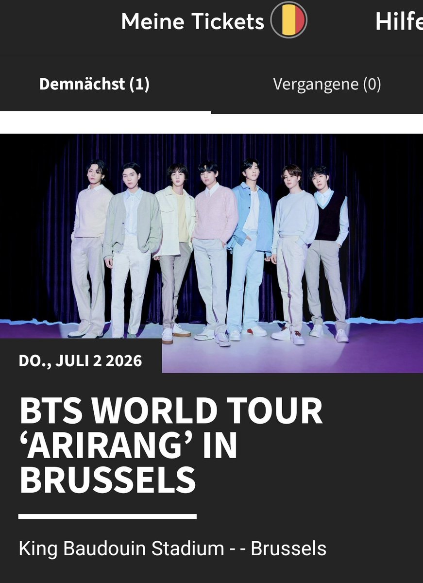 BEYOND____BTS's tweet photo. My long-awaited dream is finally coming true! I've been waiting for this moment for almost 10 years and never imagined in my life that I would win this ticketwar. My whole body was shaking until the payment went through. 😭
#BTS_WORLDTOUR #BTSBrussels #BTS_WORLDTOUR_ARIRANG https://t.co/vJksRVxouh
