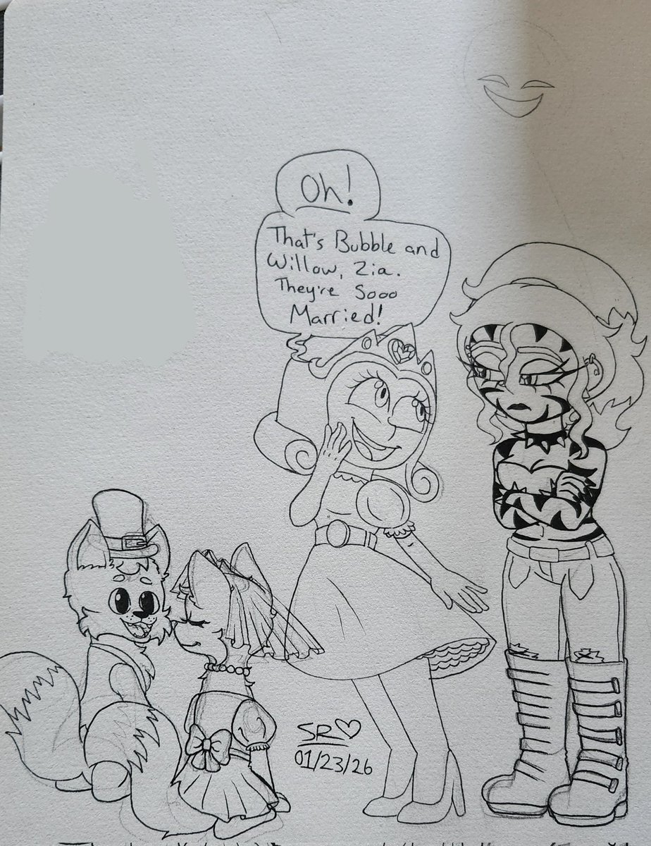 ShayleeRobson's tweet photo. Invisibella is setting up a cute wedding for a certain furry couple.
#FanArtFriday #Invisibella #BUBBLEVERSARY #traditionalart https://t.co/5NrLdbZz80