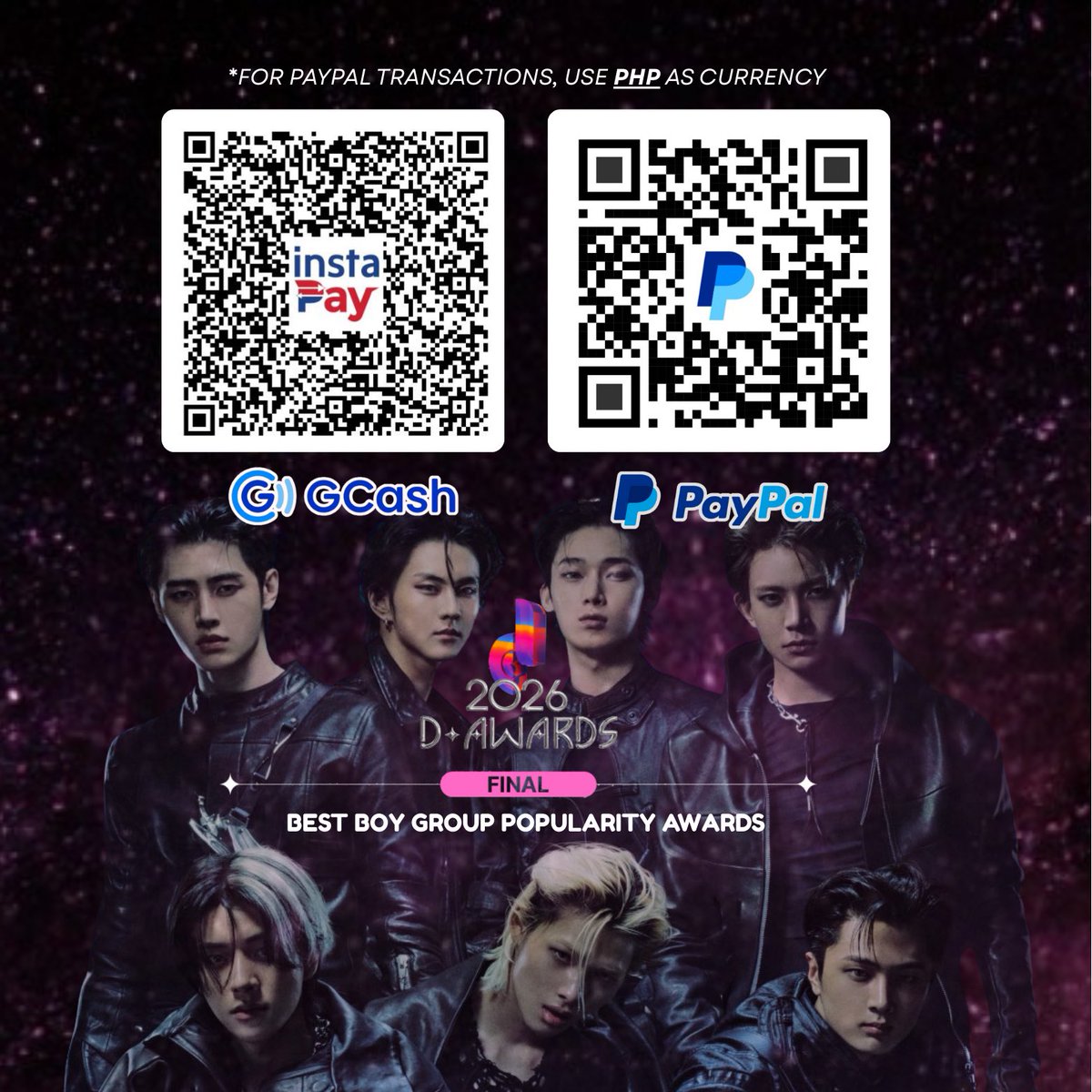 EN_CODEGLOBAL's tweet photo. [🧾] — D Awards 2026 Donation Drive

ENGENEs! After yesterday’s Time Attack, we’ve noticed the need to purchase additional jams to help secure ENHYPEN’s win in the Best Boy Group Popularity Award category.

If you have the means, any amount—no matter how small—would be greatly appreciated to help cover the possible gap before the poll closes on January 28.

For those who are unable to collect jams in-app, you may also extend your support through this donation drive.

⏳ 24/01 6:45AM ~ 26/01 12:00PM KST

A transparency sheet will be shared, with individual donation amounts kept private, to ensure accountability while protecting the estimated number of votes purchased.

Thank you always for your continued support and dedication to ENHYPEN! 

#ENHYPEN #엔하이픈  #エンハイプン