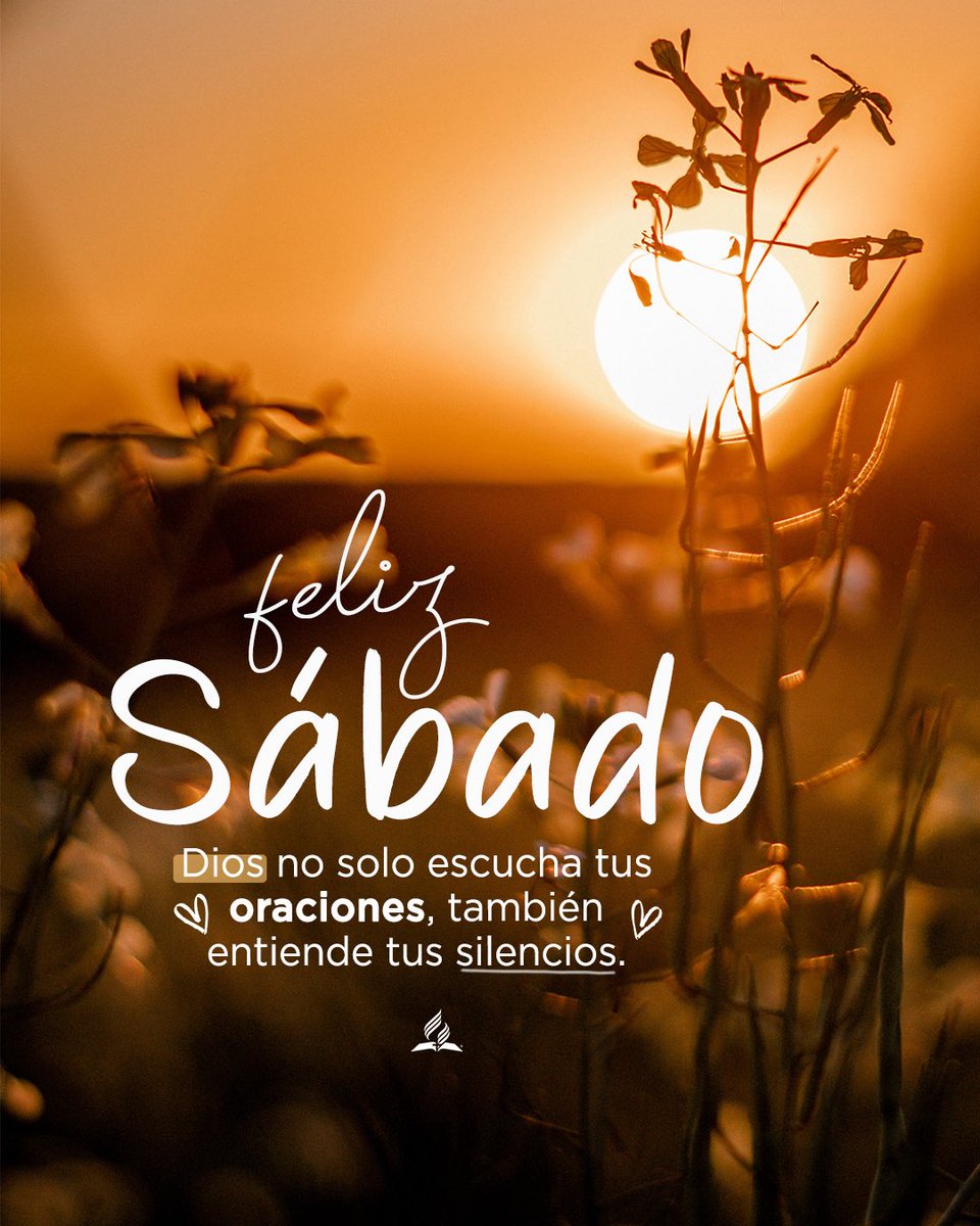 Aun en el silencio, Dios te escucha y está cerca de tu corazón. 🤍
“Cercano está Jehová a los quebrantados de corazón.” (Sal. 34:18)
Feliz sábado 🌅
#FelizSábado #ConfíaEnDios