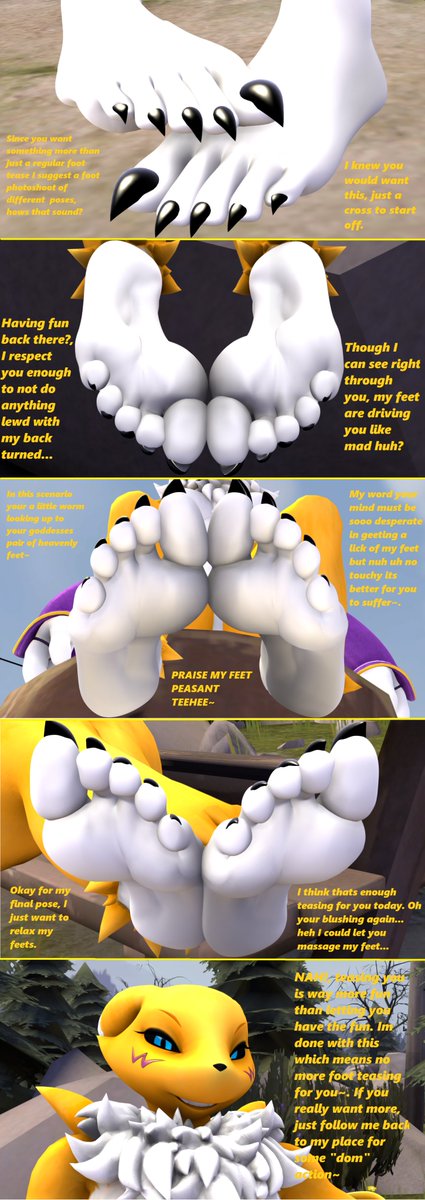 Renamons Foot Teasing Pose Photoshoot For You To Enjoy