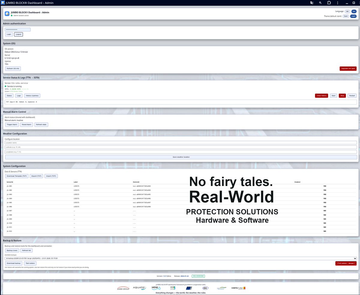 jumboblock_de's tweet image. v1.9.7 “Binz” is live.

Operational maturity achieved.
Configuration consistency.
Resilient by design.
No fragile setups.
No hidden drift.
No surprises at 3 a.m.
Just infrastructure that behaves.

Demo: jumboblock.net

#JUMBOBLOCK #ResilientInfrastructure #FutureProof