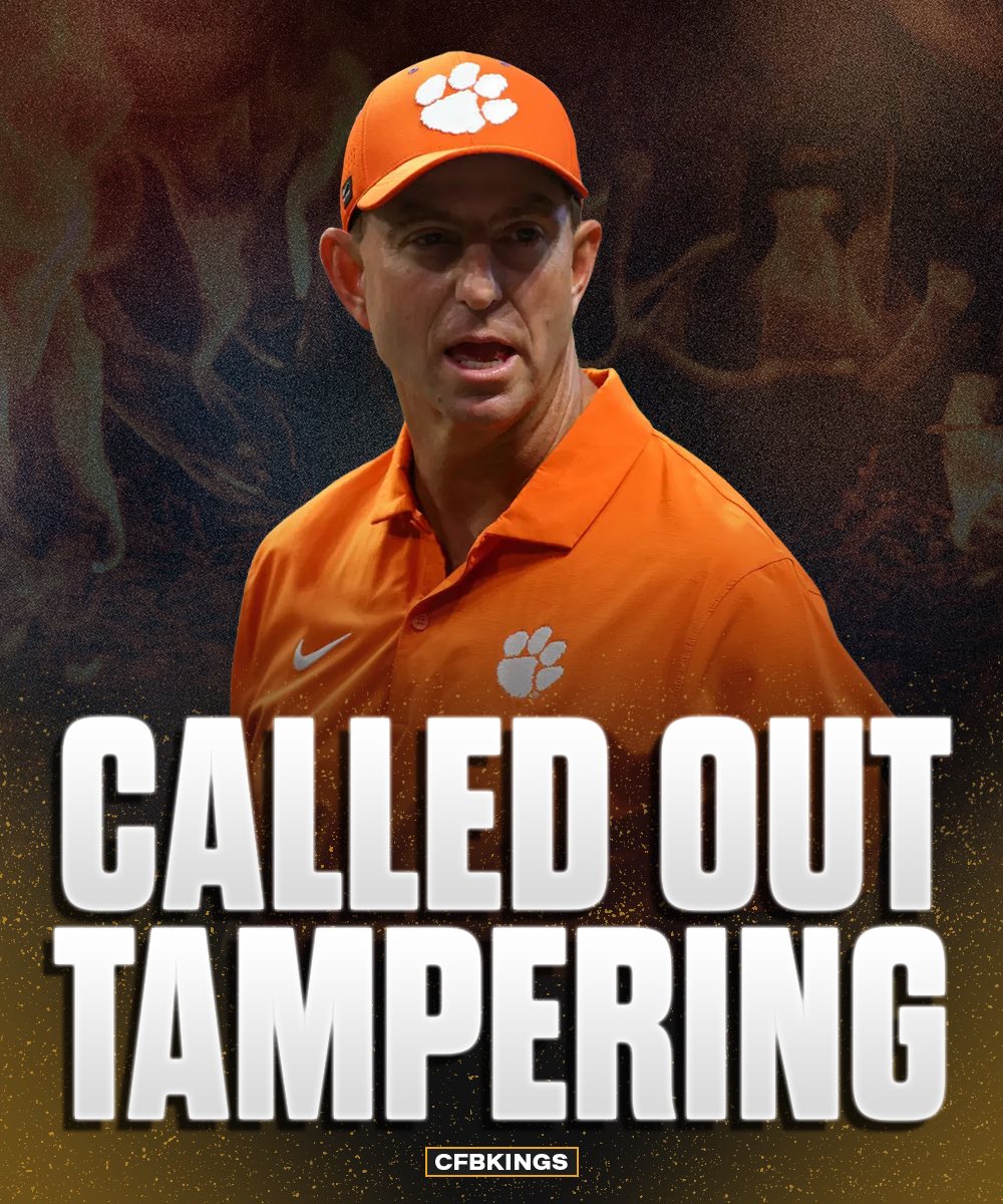 CFBKings's tweet image. Dabo Swinney nukes Ole Miss and proves they blatantly tampered to lure away linebacker Luke Ferrelli.

Swinney says they have text messages of Ole Miss head coach Pete Golding texting Clemson LB Luke Ferrelli while he was in class “I know you’re signed. What’s the buyout?”…