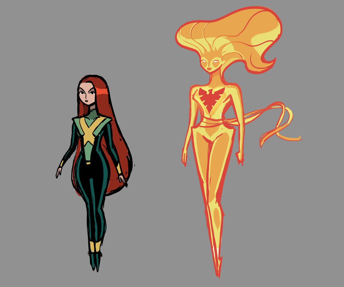 "Where's Jean Grey/Phoenix?" - Here's a very quick scribble of her!
