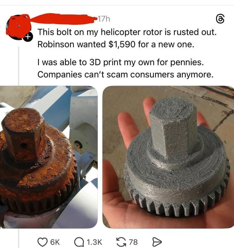 tunguz's tweet image. A very common 3D printing success story.