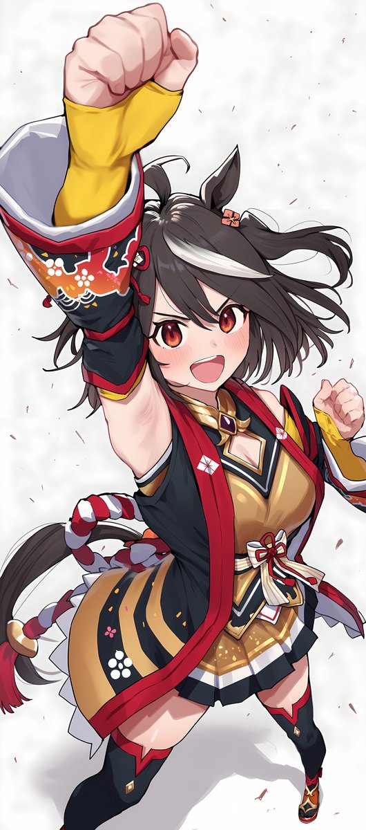 vekaco001's tweet photo. 張り切っていこう！キタサンブラック
Harikitte Ikou! / Kitasan Black

4K / SFW illustration