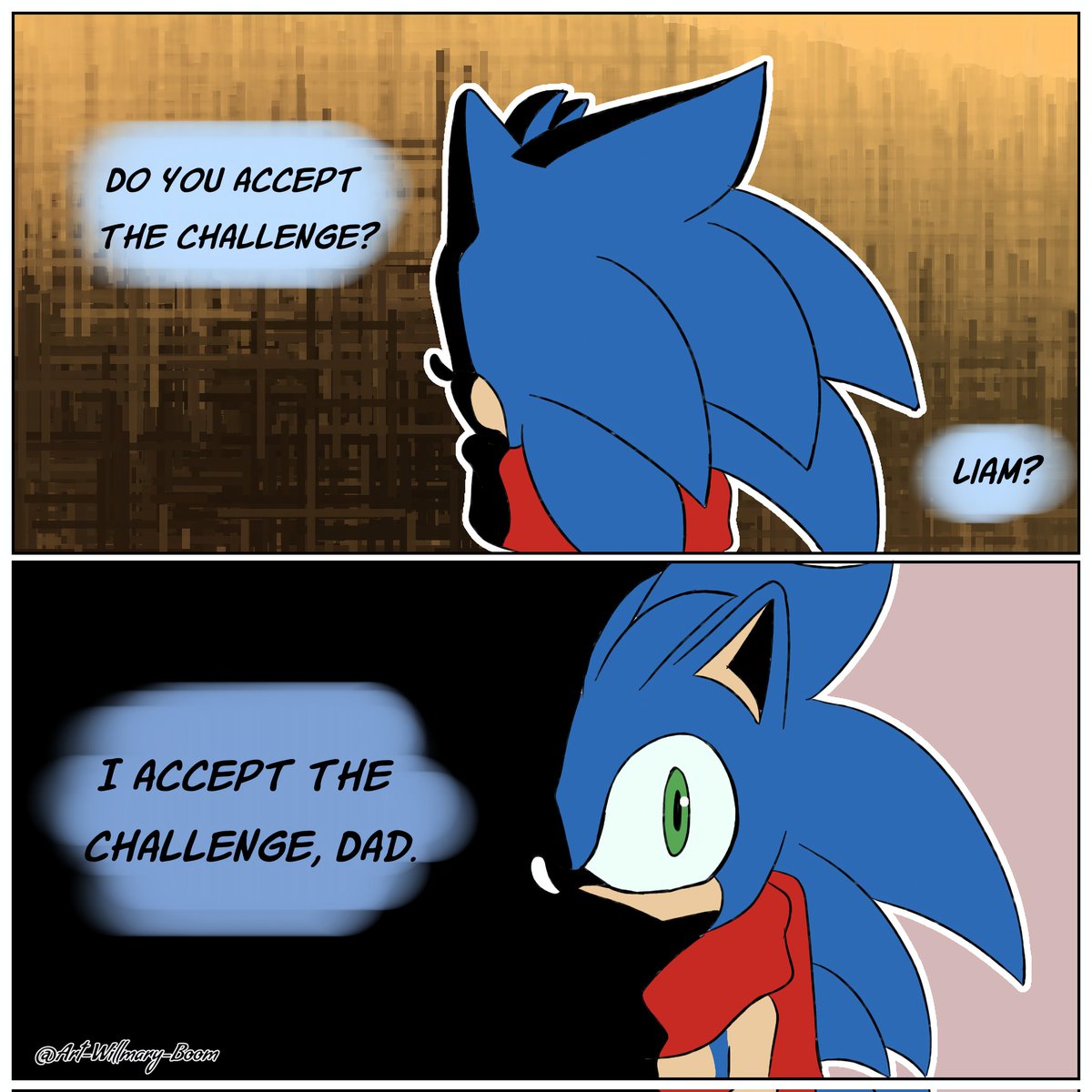 artwillmaryboom's tweet image. He accepted the challenge 

#SonicTheHedgehog  #Sonamy  #fanchil  #SonicAU