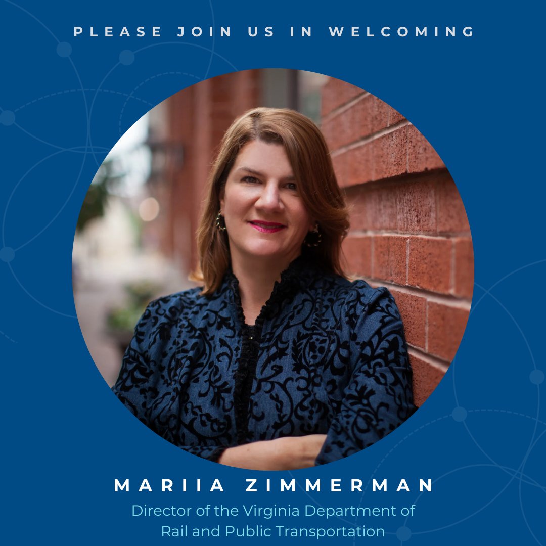GWRideConnect's tweet photo. Congratulations to DRPT’s new Director, Mariia Zimmerman! We look forward to continuing the shared work of strengthening Virginia’s rail network and supporting the movement of people and goods. #DRPT #VirginiaRail https://t.co/CsupAVSlMF