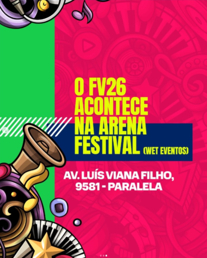 Brenda_viannaf's tweet image. #BrendaNewsInforma 
Plantão Festival de Verão: 

o evento NÃO é no Parque de Exposições, como ocorreu nos últimos anos. 

O FV26 vai acontecer no WET, no meio da Paralela. 

A confusão aconteceu justamente devido ao nome dado como "Arena Festival". 

Muitas pessoas, inclusive,…