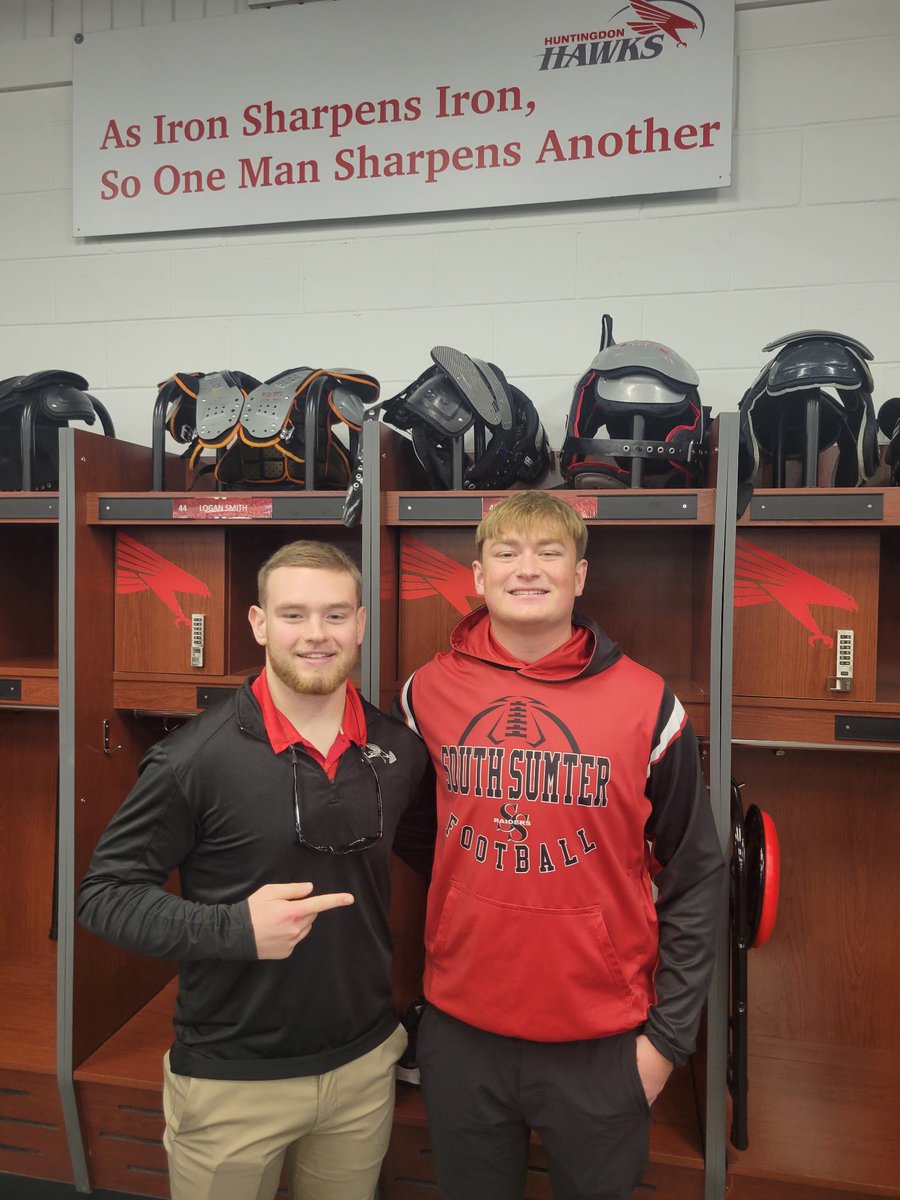 LandenSherman07's tweet photo. #AGTG After a great visit I am blessed to receive an offer from Huntingdon College! Thank you @CoachCokerHC for the invite and great hospitality! @HawksFootball @sshsraiders @CoachAgostino @CGauntlett33 @JDRoss91 @PhillipsQBA @EarlEverett @CoachGreenHC @CoachCromblinHC @CoachPeppersHC @coachHicks_DC @CoachHiltman