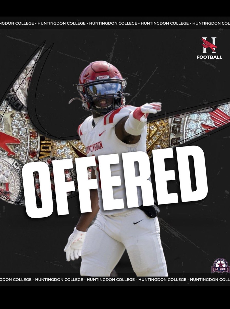 LandenSherman07's tweet photo. #AGTG After a great visit I am blessed to receive an offer from Huntingdon College! Thank you @CoachCokerHC for the invite and great hospitality! @HawksFootball @sshsraiders @CoachAgostino @CGauntlett33 @JDRoss91 @PhillipsQBA @EarlEverett @CoachGreenHC @CoachCromblinHC @CoachPeppersHC @coachHicks_DC @CoachHiltman