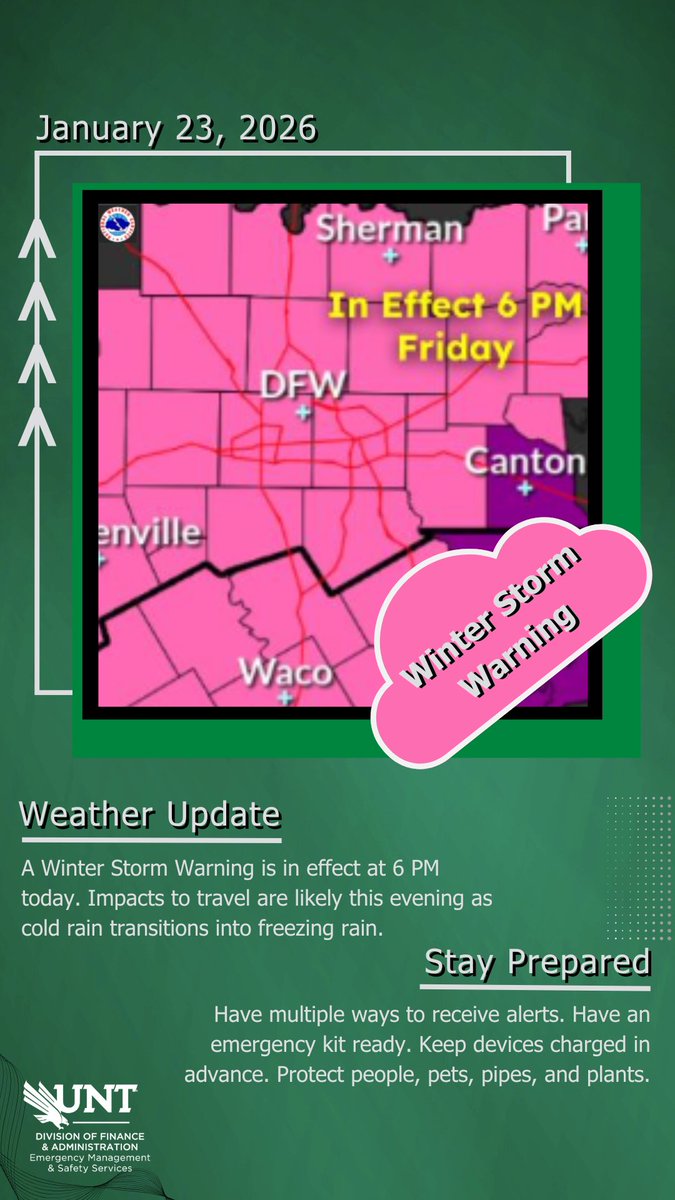 UNT Emergency Management tweet media