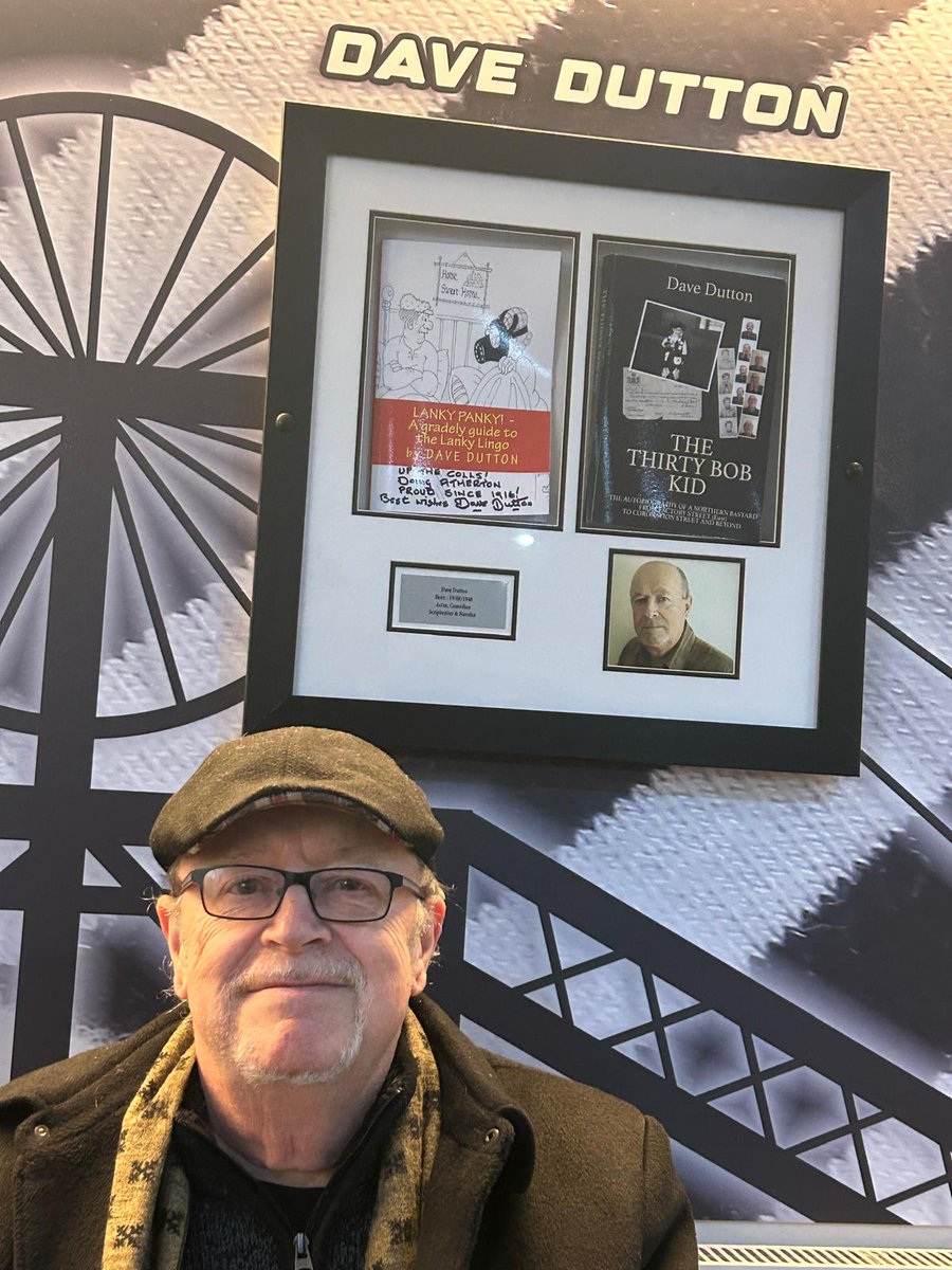 Thank you so much <a href="/ACFC1916/">Atherton Collieries</a> for the great honour of putting me and my Lanky Spoken Here book and Thirty Bob Kid autobiography on your Local Heroes wall. I am amazed and truly grateful. #atherton #lancashire