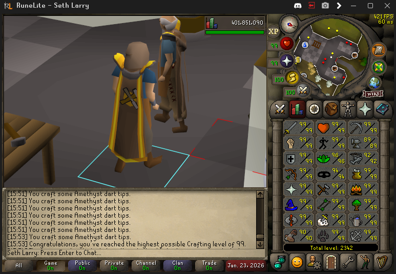 Set_Henk's tweet photo. 99 CRAFTING #osrs #runescape #maxingjourney #crafting https://t.co/GZxNEYWHzy