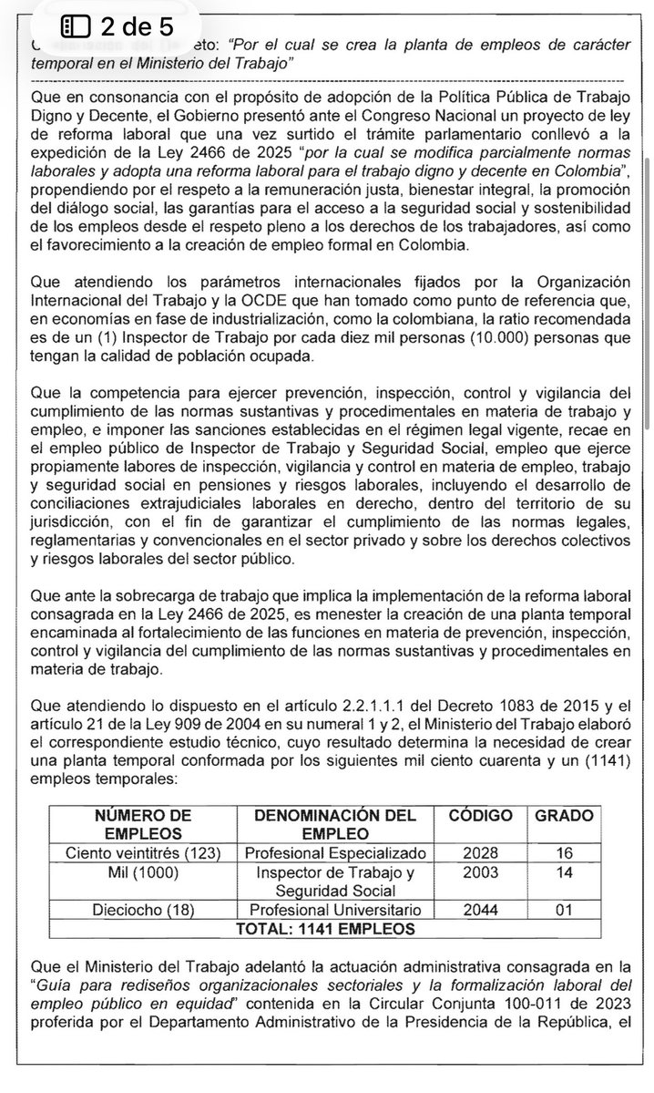 Maryaristizabal's tweet image. Esto es absolutamente escandaloso e impresentable. A solo 8 días de que entre la ley de garantías y en plena época electoral en Ministerio de Trabajo ordena la contratación de 1141 personas.