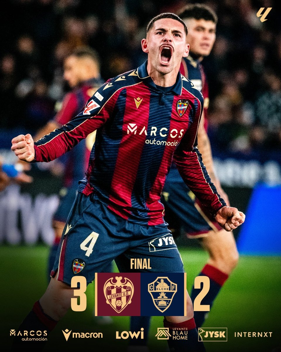FINAAAAAAL 
EN EL
CIUTAAAAAT

🐸⚔️🐸⚔️🐸

#LevanteUD 3-2 <a href="/elchecf/">Elche Club de Fútbol</a> 

#LevanteUDElche
