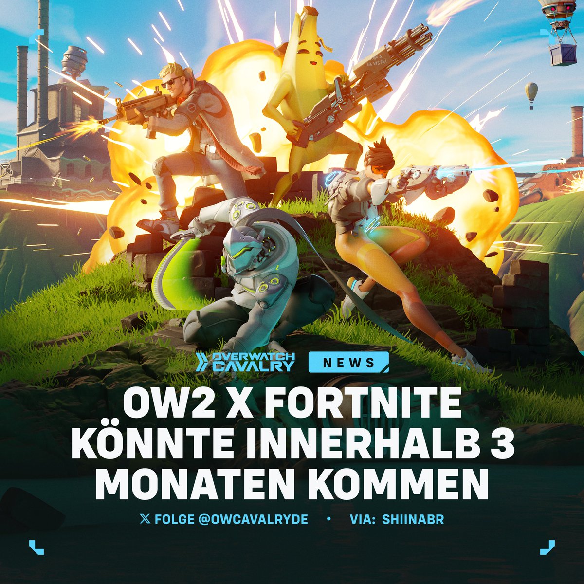 Fortnite x #Overwatch2 Collaboration ⛏️

Laut <a href="/ShiinaBR/">Shiina</a> können wir Overwatch Skins in Fortnite innerhalb der nächsten 3 Monate erwarten!