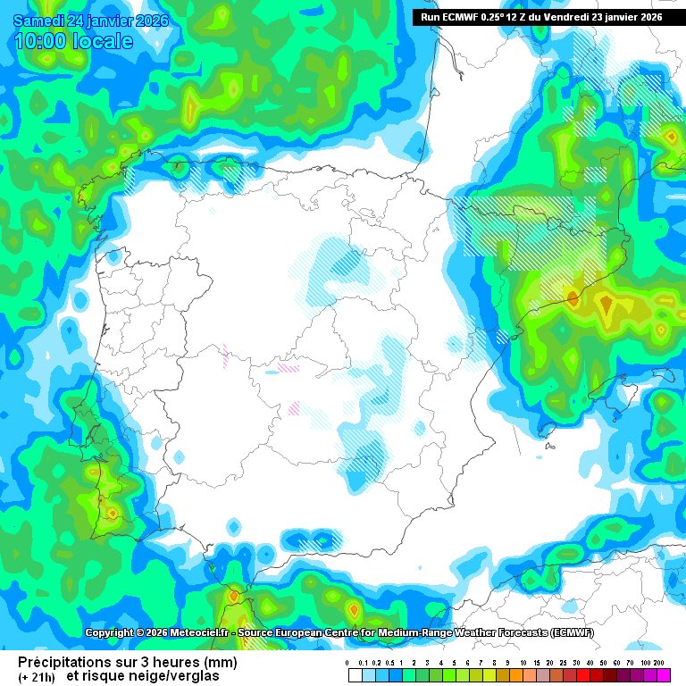 maarcvilaaa's tweet photo. Els darrers mapes situen el gruix de la nevada al #Penedès, on podria nevar per sota dels 400 metres. @Vakapiupiuu com ho veus??☺️🌨️ https://t.co/G3nxACE53g