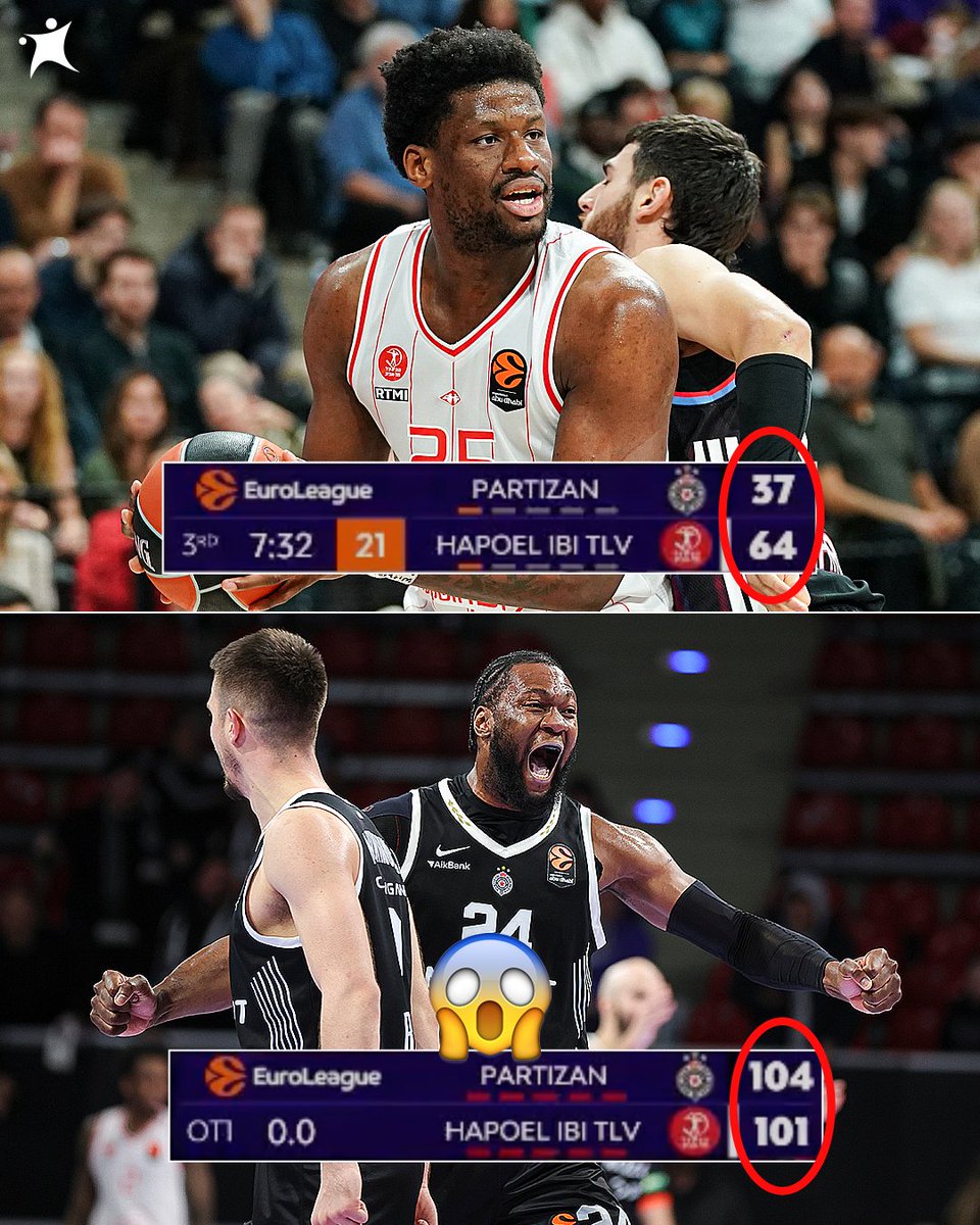 COMEBACK OF THE SEASON? 😱🇷🇸​​  

Partizan ERASE a 27-point deficit to defeat EuroLeague leaders.