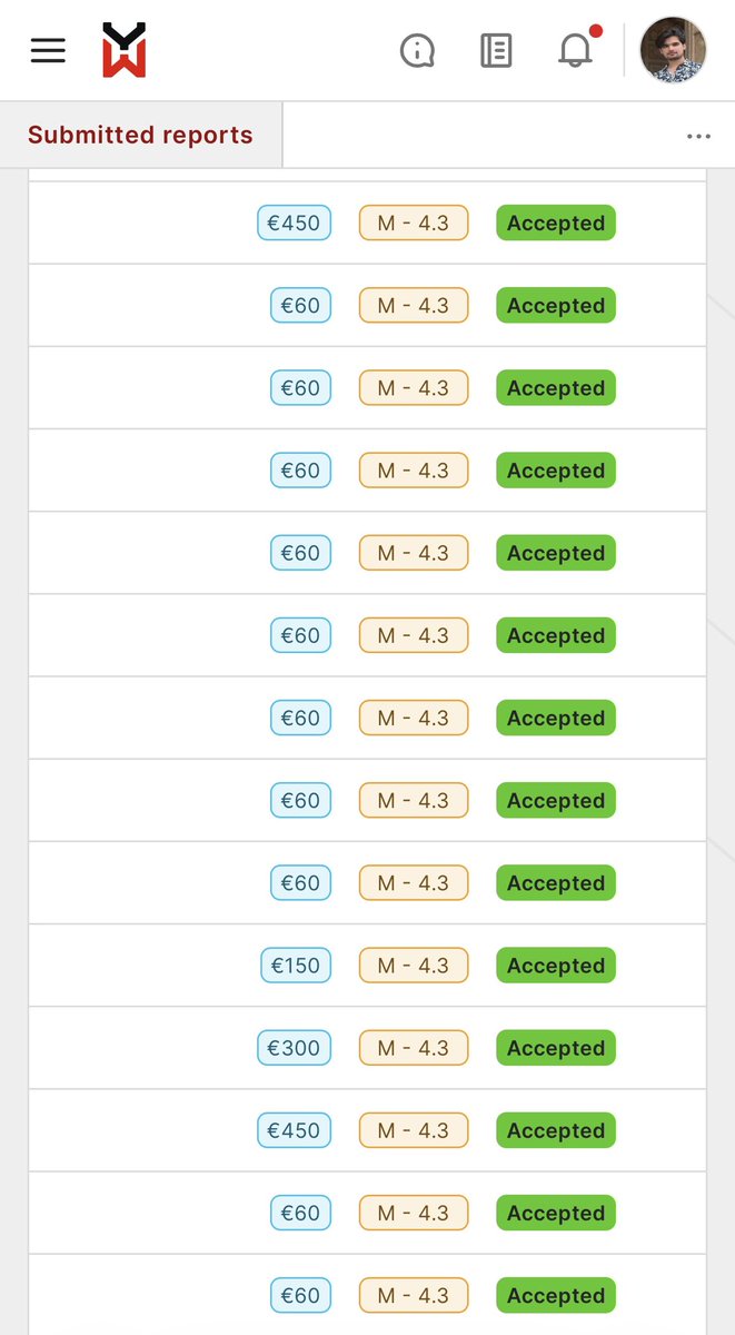 hannanhaseeb11's tweet photo. Yesterday I was rewarded for a few more medium severity vulnerabilities. They were part of a systematic issue so the reward was adjusted accordingly but honestly still totally worth it.

What a great program and an amazing platform. https://t.co/z48DxDZt6R