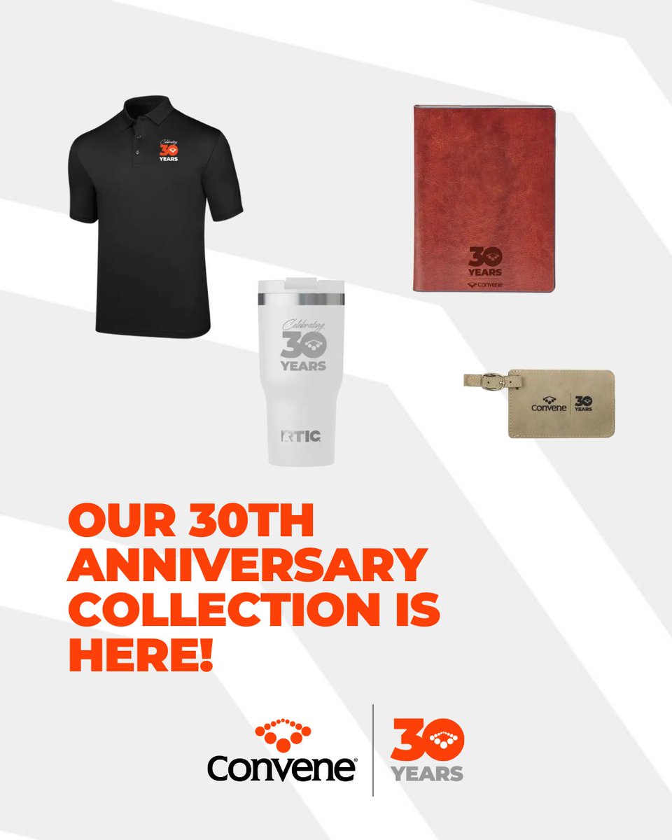 convenenow's tweet photo. NEW: Our 30th Anniversary Collection is here!

To celebrate three decades of Christian business leaders rising together, we've created exclusive limited-edition items available only in the Convene Store.

Shop the 30th Anniversary Collection: https://t.co/F5IRUawnzE

#30Years https://t.co/Ts8lwJ5WHG