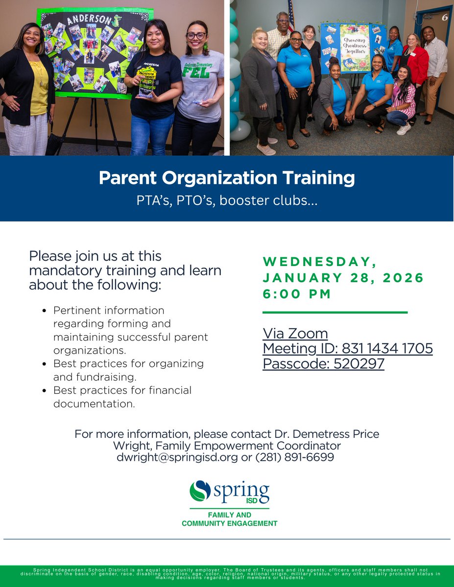 Spring ISD Family & Community Engagement tweet media