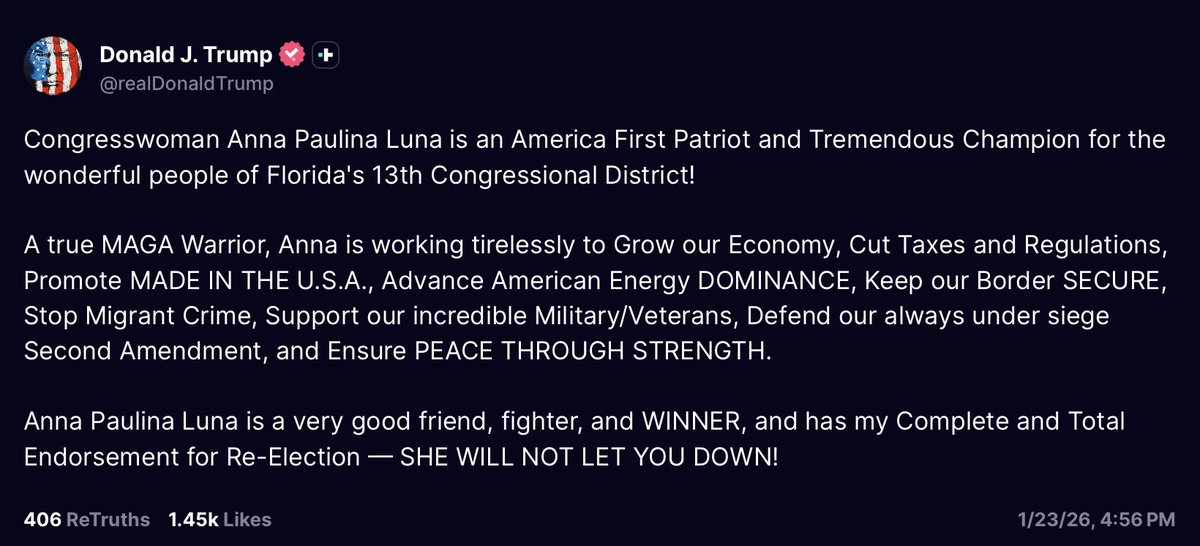 realannapaulina's tweet image. Thank you @POTUS ! I am honored to call you my friend. 🙏🏼