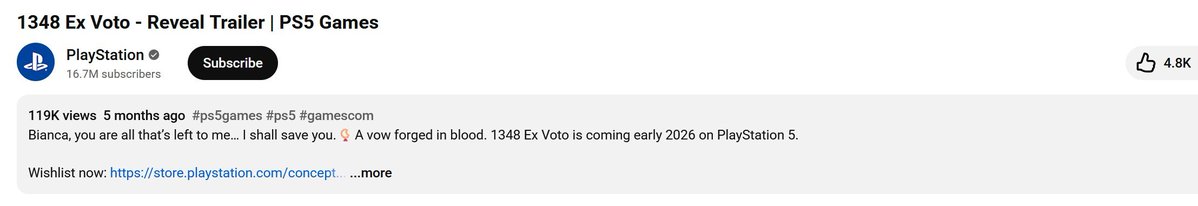 Aurondarklord's tweet image. Woke game, 1348 ex voto: biggest trailer has 119k views and 4.8k likes in five months.

Chud game, Knight's Path: biggest trailer has 330k views and 18k likes in three days.

This is despite 1348 having a bigger team, higher budget, more marketing, and games press shilling.